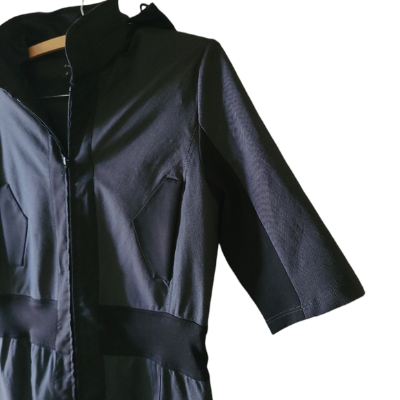 Staci Snider designer tailored mini hooded dress sz large - Picture 5 of 12
